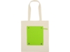 Складная хлопковая сумка для шопинга Gross с карманом, 180 г/м2 (зеленое яблоко/натуральный)  (Изображение 11)