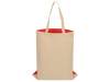 Сумка для шопинга Twin двухцветная из хлопка, 180 г/м2 (красный/натуральный)  (Изображение 5)