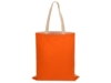 Сумка для шопинга Twin двухцветная из хлопка, 180 г/м2 (оранжевый/натуральный)  (Изображение 4)