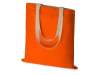 Сумка для шопинга Twin двухцветная из хлопка, 180 г/м2 (оранжевый/натуральный)  (Изображение 1)