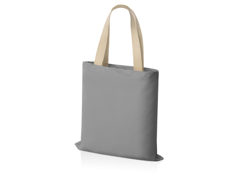 Сумка для шопинга Steady хлопковая с парусиновыми ручками, 260 г/м2 (серый)  (Изображение 2)