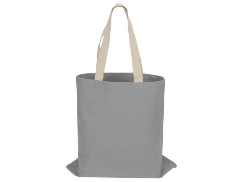 Сумка для шопинга Steady хлопковая с парусиновыми ручками, 260 г/м2 (серый)  (Изображение 3)