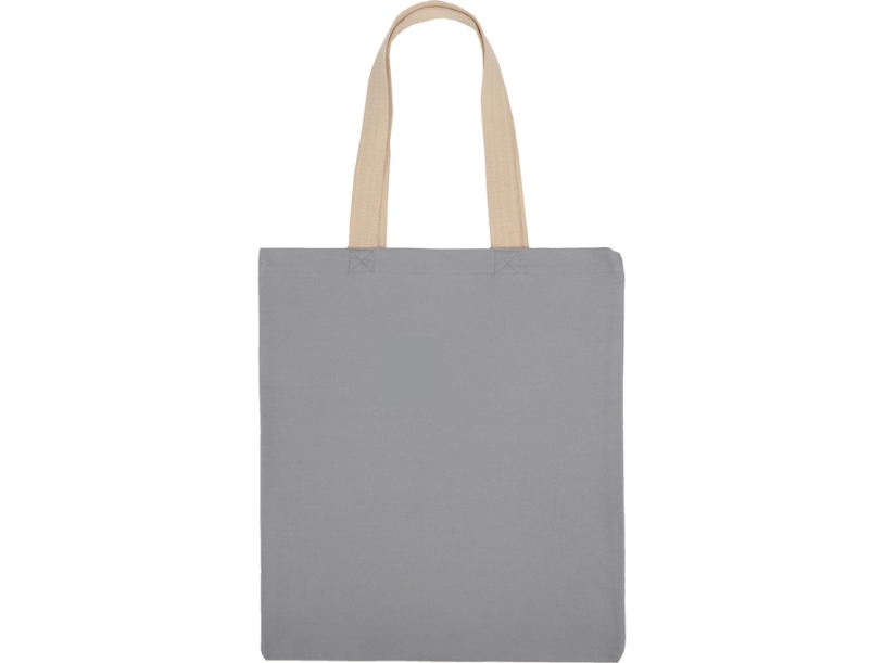 Сумка для шопинга Steady хлопковая с парусиновыми ручками, 260 г/м2 (серый)  (Изображение 4)