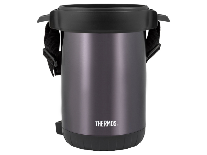 Термос из нерж.стали с пластиковыми контейнерами и ложкой тм THERMOS JBG-1800 Food Jar 1.8L, серый (Изображение 2)