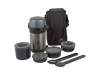 Термос из нерж.стали с пластиковыми контейнерами и ложкой тм THERMOS JLS-1601 Food 1.6L, серый (Изображение 1)