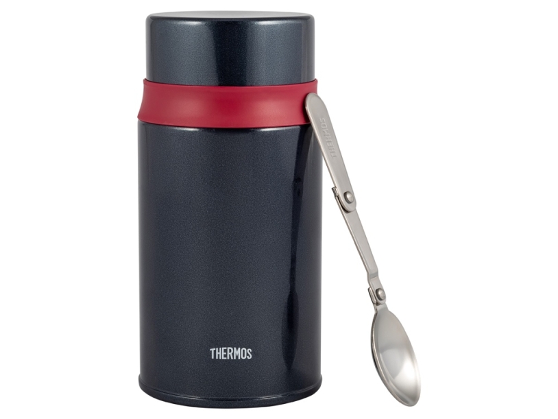 Термос из нерж.стали в комплекте с ложкой тм THERMOS TCLD-720S, синий (Изображение 2)