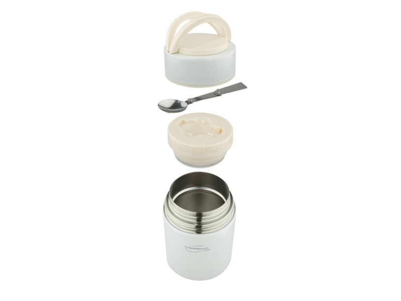 Термос из нерж. стали для еды тм ThermoCafe Arctic-500FJ, 0.5L, белый (Изображение 2)