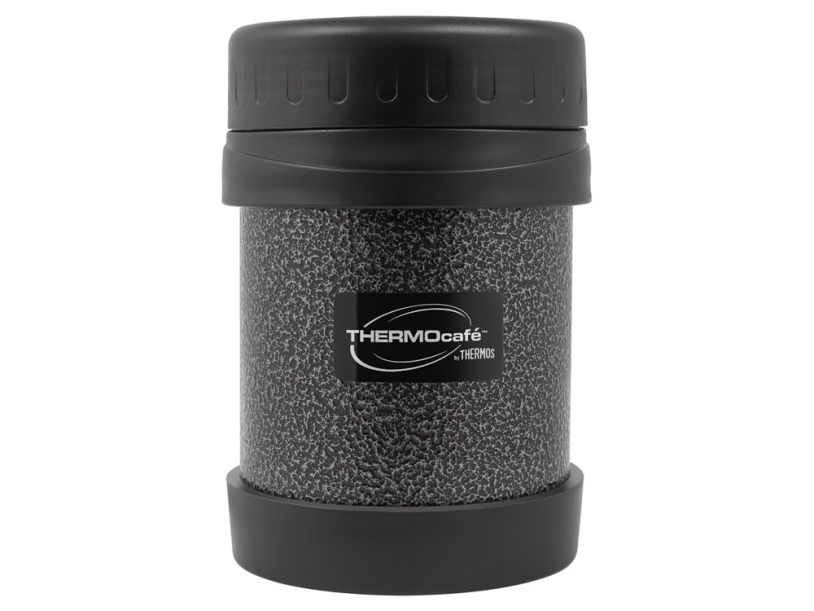 Термос из нерж. стали для еды тм ThermoCafe HAMJNL-350FJ Hammertone Coating, 0.35L, серый (Изображение 1)