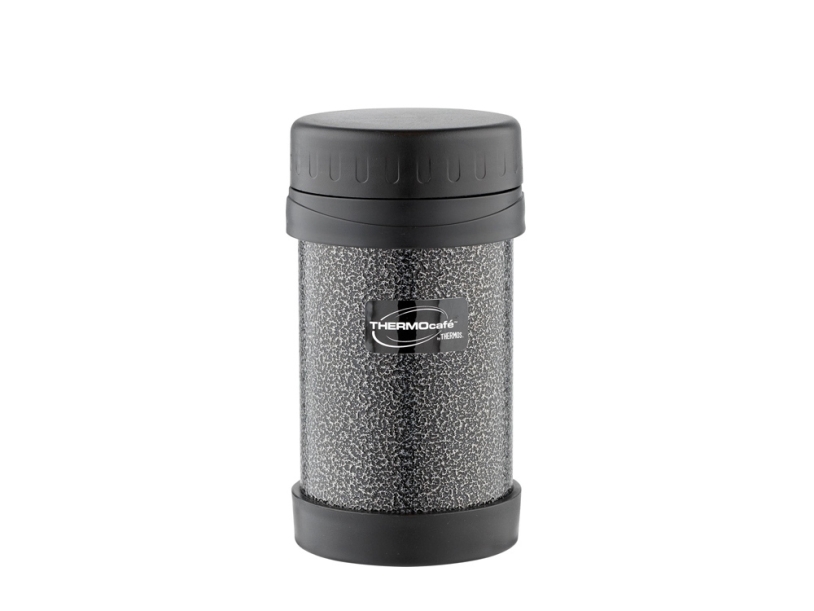 Термос из нерж. стали для еды тм ThermoCafe HAMJNL-500FJ Hammertone Coating, 0.5L, серый (Изображение 1)
