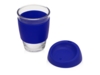 Стеклянный стакан с силиконовой крышкой и манжетой Monday (синий/прозрачный)  (Изображение 2)