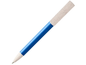 Ручка-подставка шариковая Medan из пшеничной соломы (синий) черные чернила