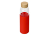 Стеклянная бутылка для воды в силиконовом чехле Refine (красный/прозрачный)  (Изображение 1)