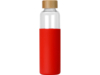 Стеклянная бутылка для воды в силиконовом чехле Refine (красный/прозрачный)  (Изображение 2)