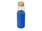 Стеклянная бутылка для воды в силиконовом чехле Refine (синий/прозрачный) 