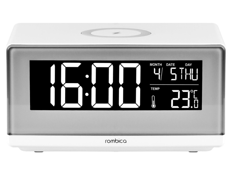 Часы с беспроводным зарядным устройством Rombica Timebox 2, белый (Изображение 2)
