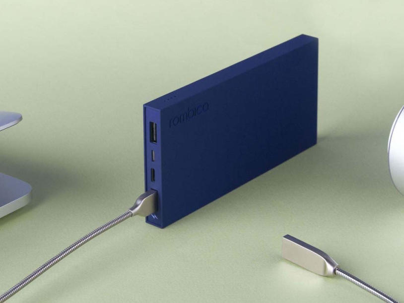 Внешний аккумулятор NEO ARIA, 10000 mAh (синий/оливковый)  (Изображение 6)