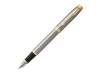 Перьевая ручка Parker IM Metal Brushed Metal GT, перо: F, цвет чернил: blue (Изображение 1)
