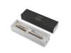 Перьевая ручка Parker IM Metal Brushed Metal GT, перо: F, цвет чернил: blue (Изображение 5)