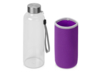 Бутылка для воды Pure c чехлом (фиолетовый/прозрачный)  (Изображение 3)