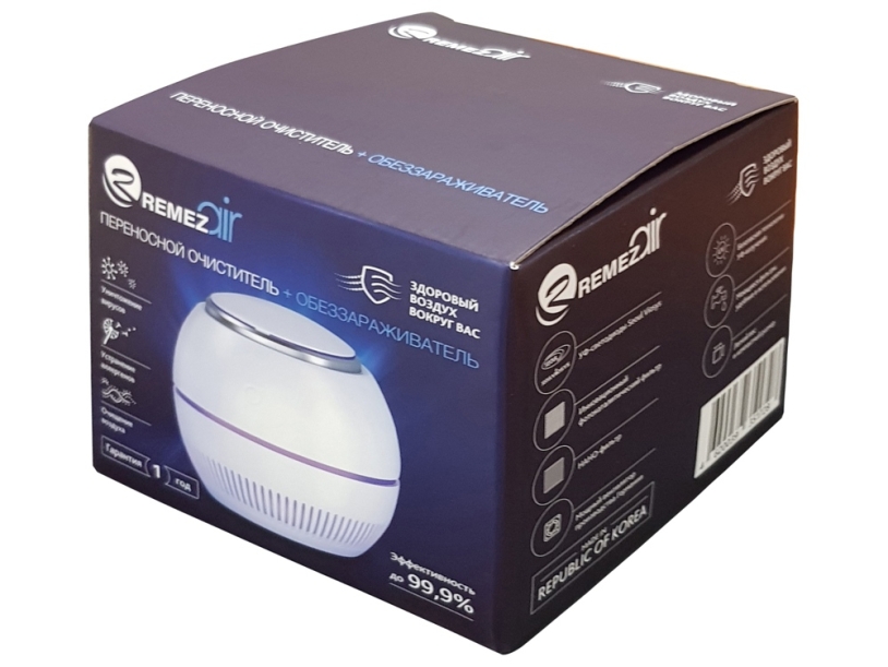Переносной очиститель + обеззараживатель REMEZair RMA-101-01 (Изображение 10)