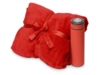 Подарочный набор Cozy hygge с пледом и термосом (красный/красный)  (Изображение 1)