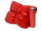 Подарочный набор Cozy hygge с пледом и термосом (красный/красный) 