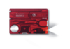 Швейцарская карточка SwissCard Lite, 13 функций (красный прозрачный)  (Изображение 1)