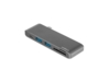 Сетевой USB адаптер/концентратор 5 в 1 Rombica Type-C M2, серый (Изображение 1)