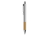 Ручка металлическая шариковая Sleek (серебристый/натуральный)  (Изображение 3)