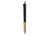 Ручка металлическая шариковая Sleek (черный/натуральный)  (Изображение 3)
