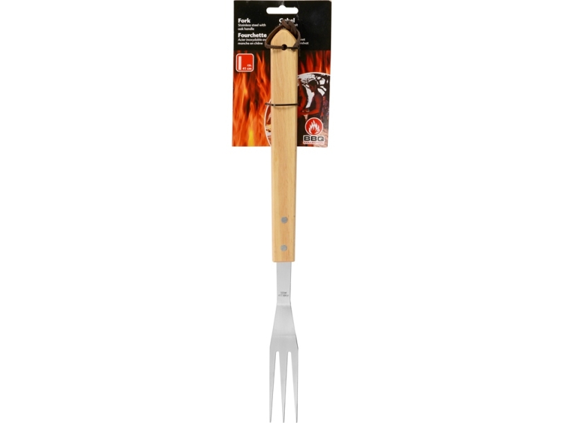Вилка для барбекю с деревянной ручкой BBQ (Изображение 3)