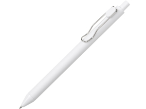 Ручка пластиковая шариковая Clip, софт-тач (белый) 
