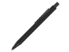 Ручка шариковая металлическая Pyra M soft-touch с зеркальной гравировкой и черными деталями, черный (Изображение 1)