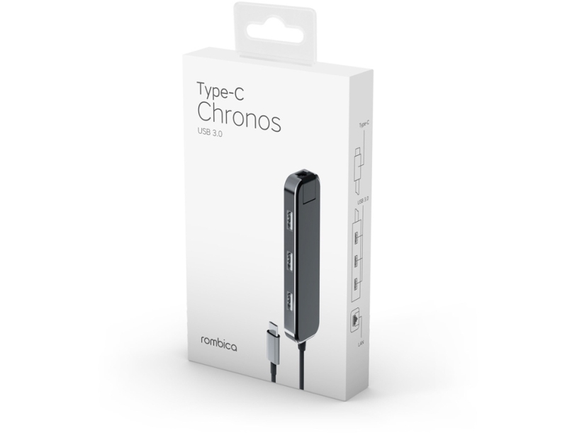 Хаб USB Type-C 3.0 Chronos (черный)  (Изображение 6)