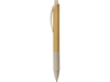 Ручка из бамбука и переработанной пшеницы шариковая Nara (бежевый/дерево)  (Изображение 3)