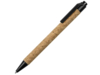 Ручка из пробки и переработанной пшеницы шариковая Evora (черный/коричневый)  (Изображение 1)