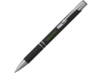 Ручка металлическая шариковая Legend Mirror Gum soft-touch (черный/зеленый)  (Изображение 1)