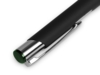 Ручка металлическая шариковая Legend Mirror Gum soft-touch (черный/зеленый)  (Изображение 3)