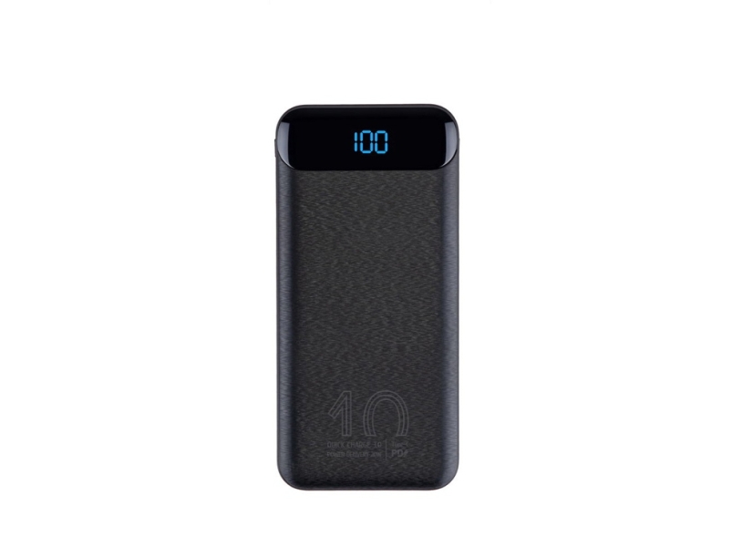 Внешний аккумулятор с дисплеем, 10000 mAh (черный)  (Изображение 1)