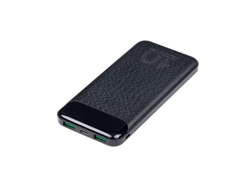 Внешний аккумулятор с дисплеем, 10000 mAh (черный)  (Изображение 7)