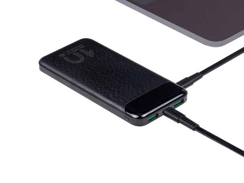Внешний аккумулятор с дисплеем, 10000 mAh (черный)  (Изображение 12)