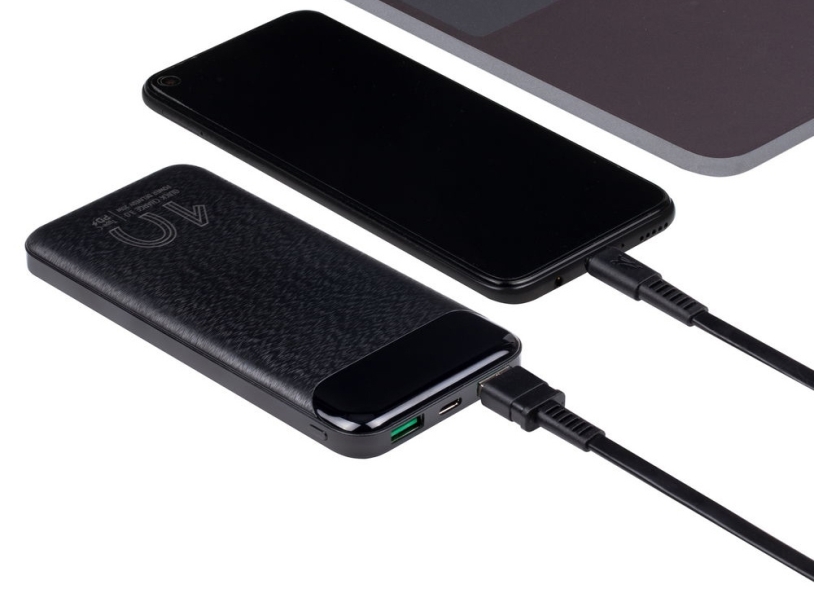 Внешний аккумулятор с дисплеем, 10000 mAh (черный)  (Изображение 14)