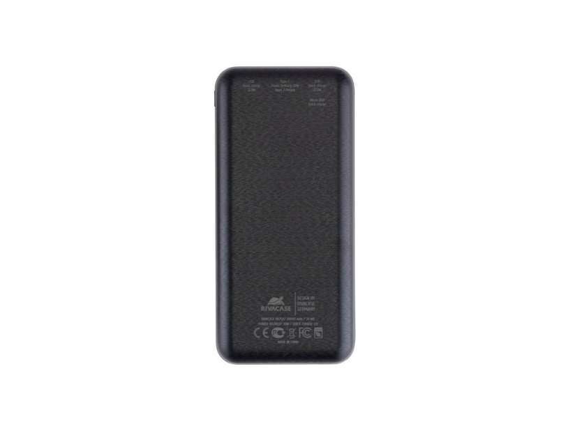 RIVACASE VA2582 (20 000mAh), QC/PD 22.5W внешний аккумулятор с дисплеем, черный /24 (Изображение 2)