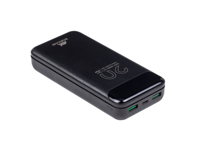 RIVACASE VA2582 (20 000mAh), QC/PD 22.5W внешний аккумулятор с дисплеем, черный /24 (Изображение 8)