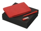 Подарочный набор Notepeno с блокнотом А5, флешкой и ручкой (красный/красный/красный) 
