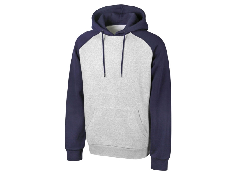 Толстовка с капюшоном Dublin мужская (темно-синий/серый меланж) 2XL (Изображение 1)