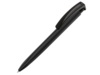 Ручка пластиковая шариковая трехгранная Trinity Gum soft-touch, черный (Изображение 1)