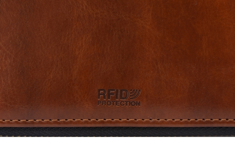 Бизнес-блокнот на молнии А5 Fabrizio с RFID защитой (коричневый)  (Изображение 9)