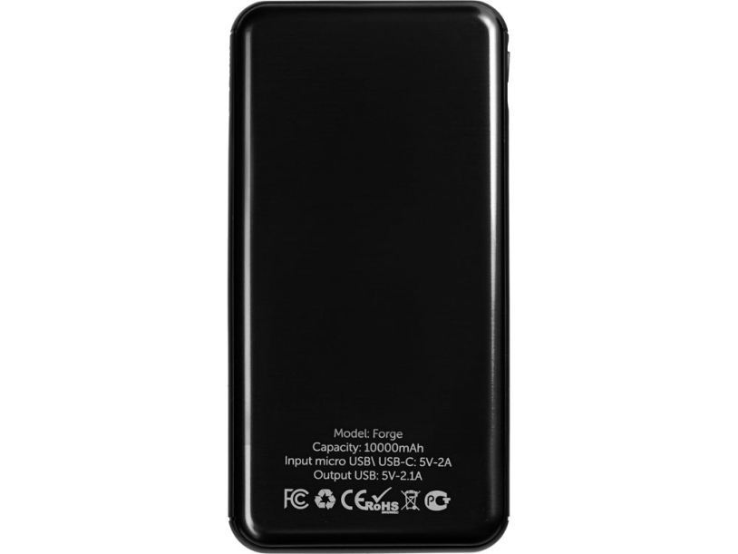 Внешний аккумулятор Forge, 10000 mAh (черный)  (Изображение 3)