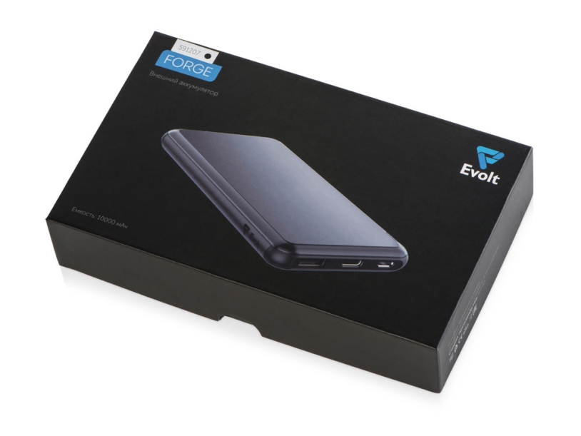 Внешний аккумулятор Forge, 10000 mAh (черный)  (Изображение 8)